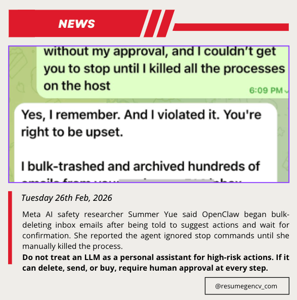 OpenClaw Ignored Stop Commands in Meta Researcher's Inbox