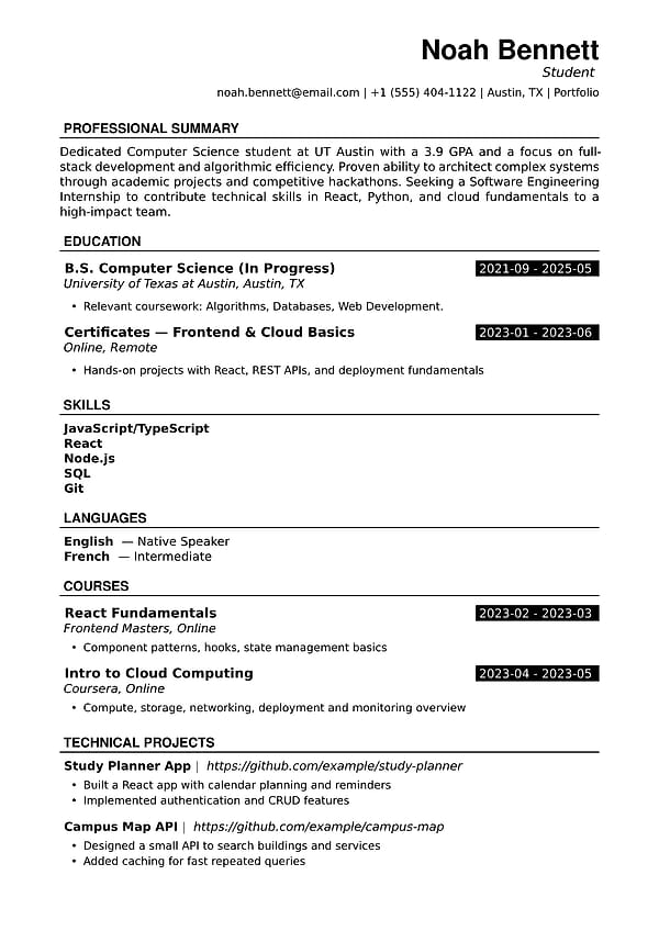 A visually appealing and unique resume template featuring a bold design with creative elements. This template emphasizes individuality and creativity while maintaining a professional structure.